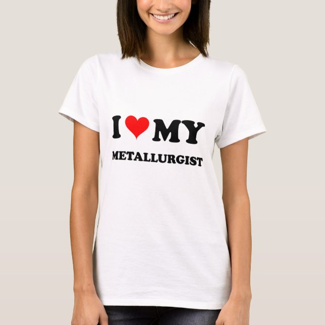 T-shirt J'aime mon métallurgiste (Devant)