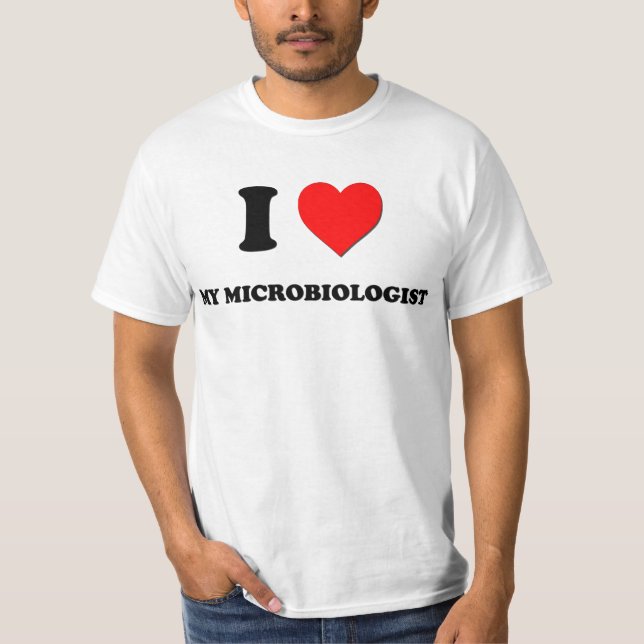 T-shirt J'aime mon microbiologiste (Devant)