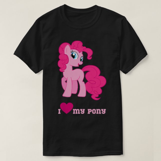 T-shirt J'aime mon mignon petit poney Imaginaire t animal  (Design devant)