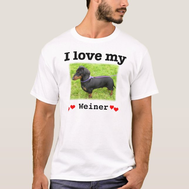 T-shirt J'aime mon modèle de Weiner (Devant)