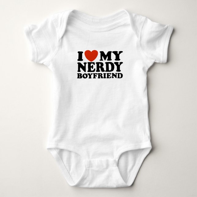 T-shirt J'Aime Mon Nerdy Boyfriend (Devant)