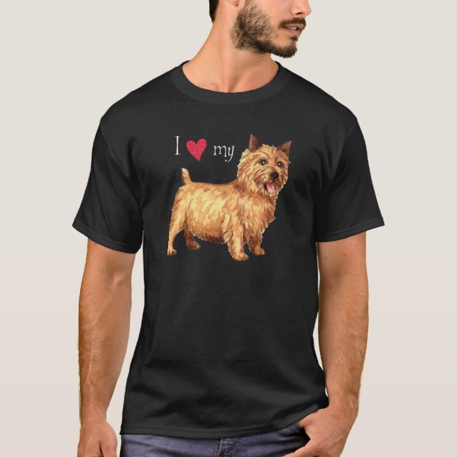 T-shirt J'aime mon Norwich Terrier (Devant)