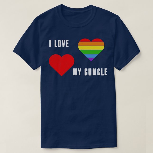 T-shirt J'aime mon oncle LGBT Pride Mois Tee LGBTQ Support (Design devant)