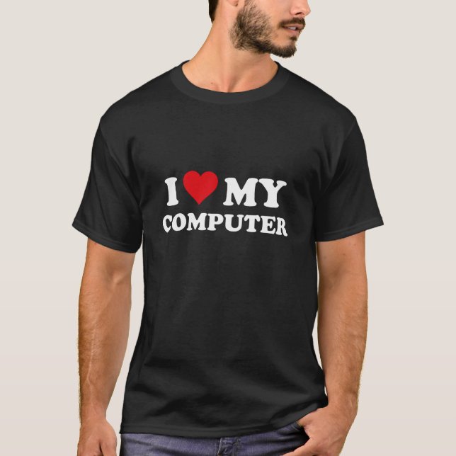 T-shirt J'Aime Mon Ordinateur (Devant)