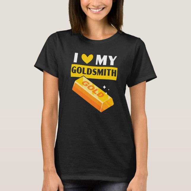 T-shirt J'Aime Mon Orfèvre D'Orfèvrerie D'Orfèvrerie De Bi (Devant)