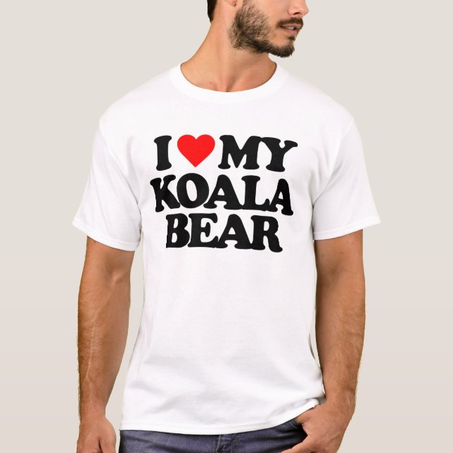 T-SHIRT J'AIME MON OURS DE KOALA (Devant)