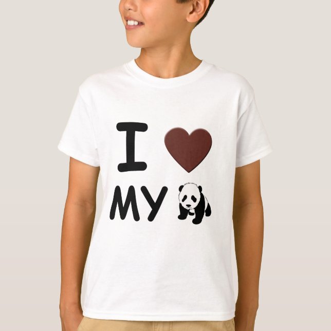 T-shirt J'aime mon PANDA BEAR (Devant)