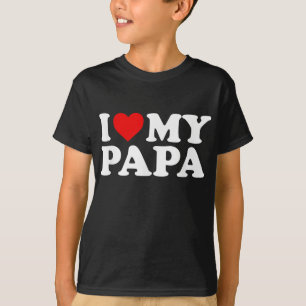 T-shirt J'aime mon papa avec le coeur