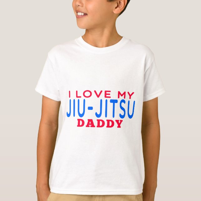 T-shirt J'aime mon papa de Jiu-Jitsu (Devant)
