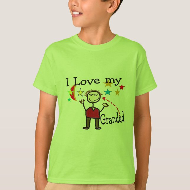 T-shirt J'aime mon papa grand (Devant)