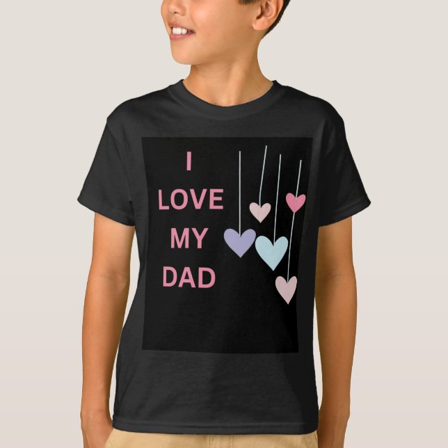 T-shirt J'Aime Mon Papa Graphic Tee (Devant)