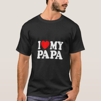 T-shirt J'Aime Mon Papa J'Aime Ma Fête des pères Papa De D