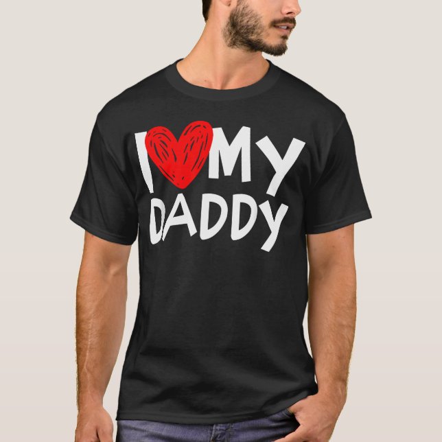T-shirt J'aime mon papa j'aime mon (Devant)