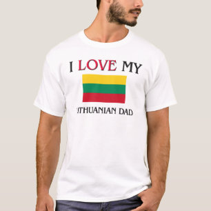 T-shirt J'aime mon papa lithuanien