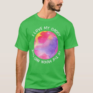 T-shirt J'aime mon papa Lune pour fille