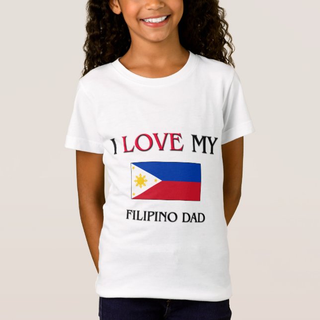 T-Shirt J'aime mon papa philippin (Devant)