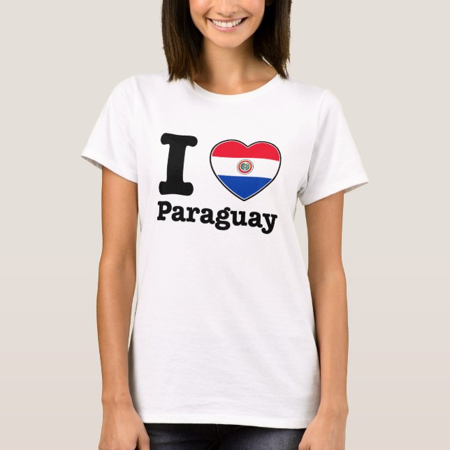 T-shirt J'aime mon Paraguayer (Devant)