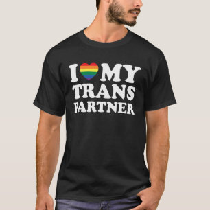T-shirt J'aime mon partenaire trans, j'aime mon partenaire