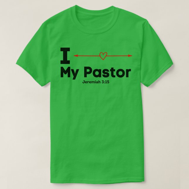 T-shirt J'Aime Mon Pasteur (Design devant)