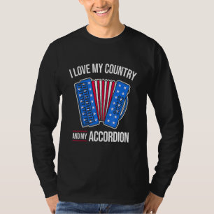 T-shirt J'Aime Mon Pays Et Mon Accordéon Accordio