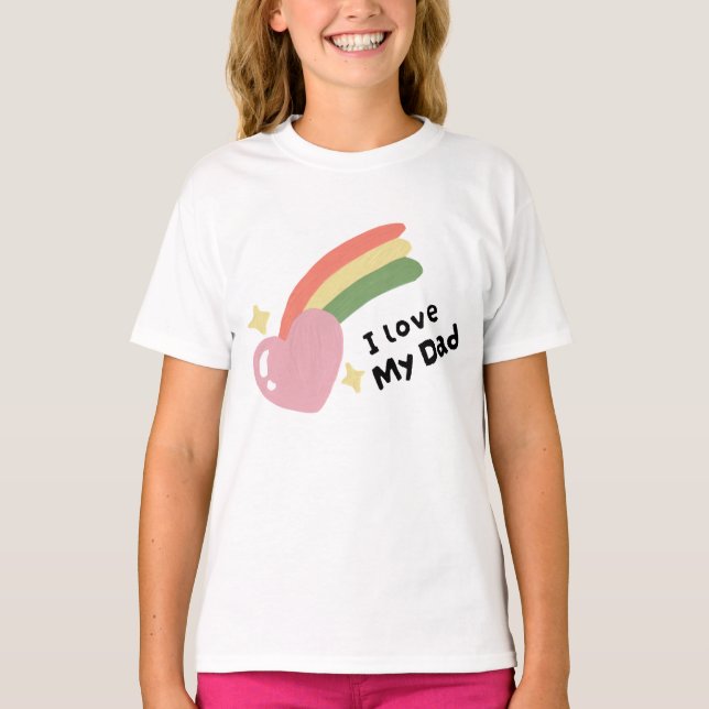 T-shirt J'aime mon père (Devant)