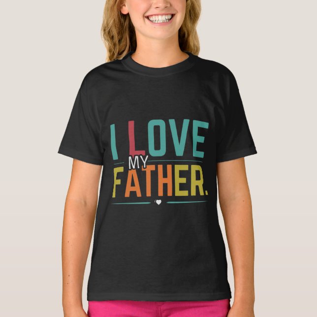 T-shirt J'aime mon père (Devant)