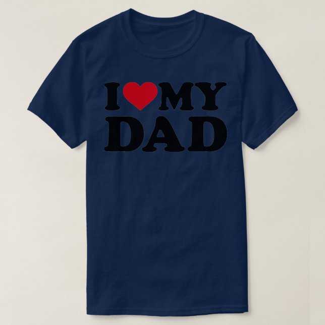 T-shirt J'aime mon père (1) (Design devant)