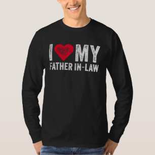 T-shirt J'Aime Mon Père En Droit Fête des pères Coeur Roug