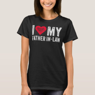 T-shirt J'Aime Mon Père En Droit Red Heart Fête des pères 