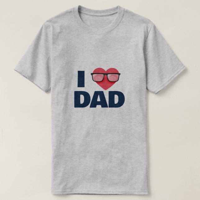T-shirt J'aime mon père Fête des pères (Design devant)