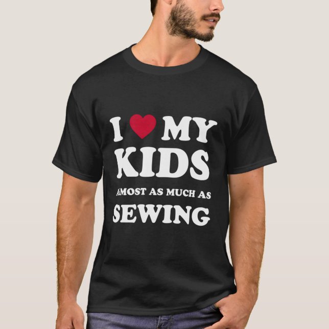 T-shirt J'Aime Mon Père Maman Coudre (Devant)