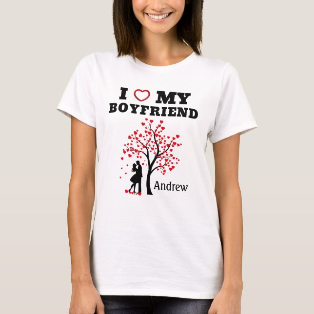 T-shirt J'aime mon petit ami (Devant)