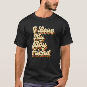 T-shirt J'aime mon petit ami 60s 70s Rétro Vintage