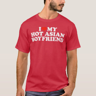 T-shirt J'aime mon petit ami asiatique sexy vintage amis a