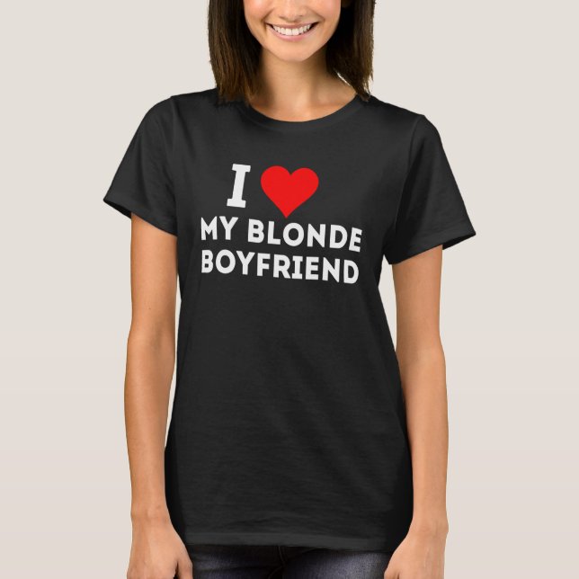 T-shirt J'Aime Mon Petit Ami Blonde (Devant)