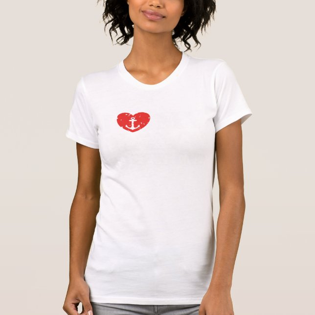 T-shirt J'aime mon petit ami de marine (Devant)