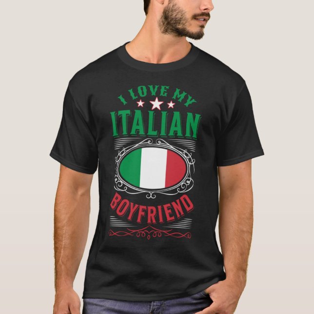 T-shirt J'aime mon petit ami italien (Devant)