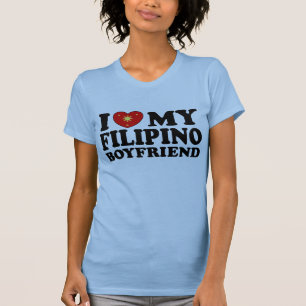 T-shirt J'aime mon petit ami philippin