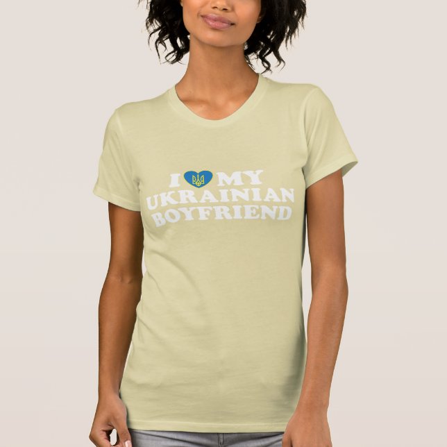 T-shirt J'aime mon petit ami ukrainien (Devant)
