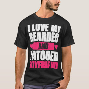 T-shirt J'Aime Mon Petit Amie Portée Et Tatouée Girlfrien