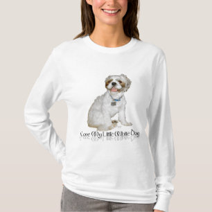 T-shirt J'Aime Mon Petit Chien Blanc - Chih Tzu