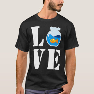 T-shirt J'Aime Mon Petit Poisson Mignonne Dans Poisson Poi