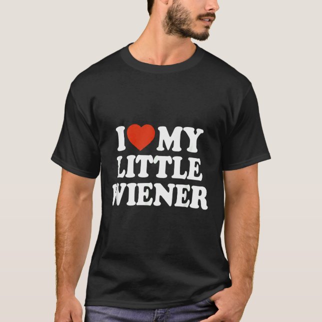 T-shirt J'Aime Mon Petit Wiener Funny Wiener Chien Dachshu (Devant)