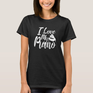 T-shirt J'Aime Mon Piano Musicien Pianiste Pianos Joueur