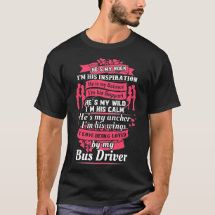 T-shirt J'Aime Mon Pilote De Bus 4