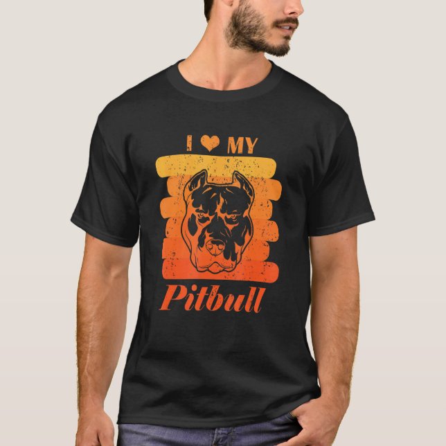 T-shirt J'Aime Mon Pit Bull (Devant)