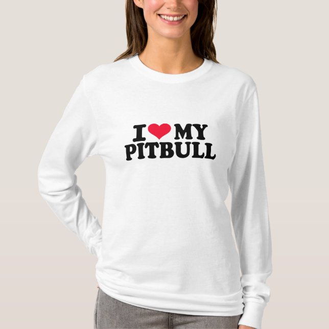 T-shirt J'aime mon Pitbull (Devant)