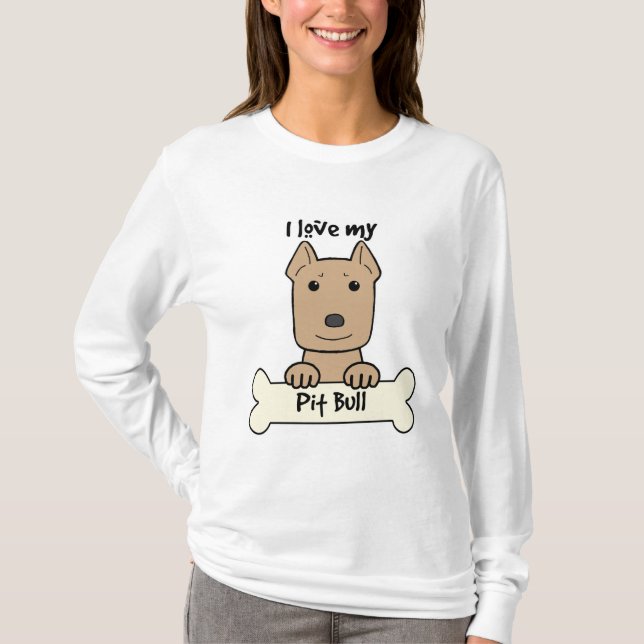 T-shirt J'aime mon Pitbull (Devant)