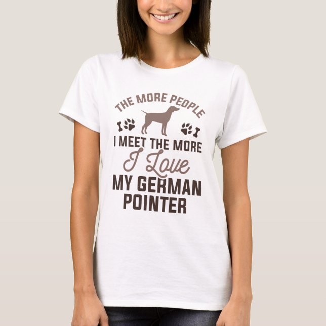 T-shirt J'aime mon pointer allemand (Devant)