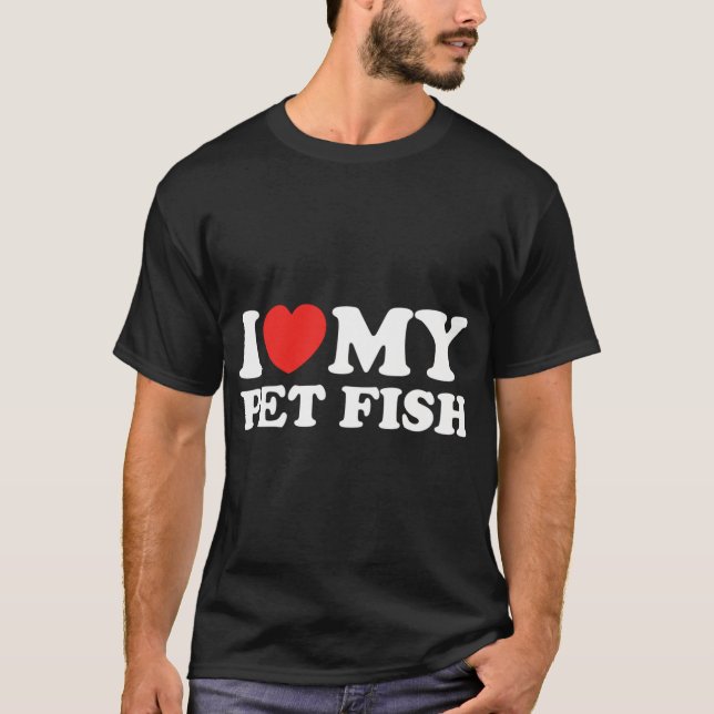 T-shirt J'aime mon poisson rouge (Devant)